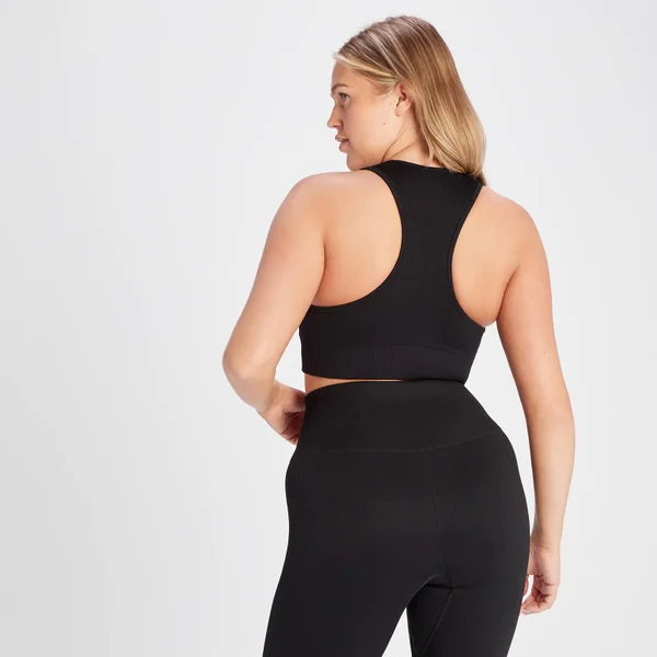 MP Tempo Naadloze Beha Van Ribstof - Zwart 4 MP Tempo Naadloze Beha Van Ribstof - Zwart - Afbeelding 2