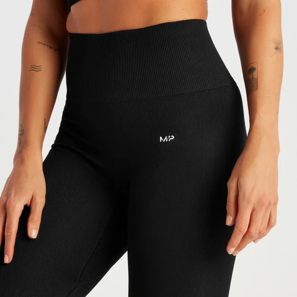 MP Tempo Naadloze Legging Van Ribstof Voor Dames - Zwart 6 MP Tempo Naadloze Legging Van Ribstof Voor Dames - Zwart - Afbeelding 4