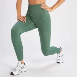 MP Tempo Naadloze Legging Van Ribstof Voor Dames - Dennegroen -Myprotein 14021639 1585068022347359