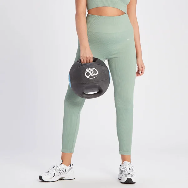 MP Tempo Naadloze Legging Van Ribstof Voor Dames - Salie-grijs 3 MP Tempo Naadloze Legging Van Ribstof Voor Dames - Salie-grijs