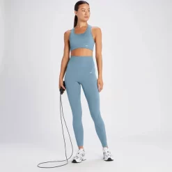 MP Tempo Naadloze Legging Van Ribstof Voor Dames - Stofblauw -Myprotein 14021655 1755074475674398