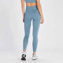 MP Tempo Naadloze Legging Van Ribstof Voor Dames - Stofblauw -Myprotein 14021655 1835074475729652