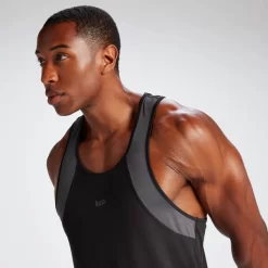 MP Tempo Sporthemd Met Halternek Voor Heren - Zwart -Myprotein 14186128 2135064138178350