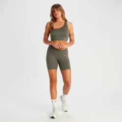 MP Tempo Naadloze Short Van Ribstof Voor Dames - Taupe-groen -Myprotein 14220364 1055056652352792