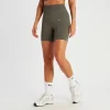 MP Tempo Naadloze Short Van Ribstof Voor Dames - Taupe-groen -Myprotein 14220364 6245056652257128