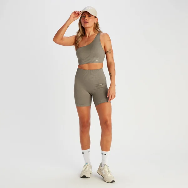 MP Tempo Naadloze Short Van Ribstof Voor Dames - Diep Taupe 5 MP Tempo Naadloze Short Van Ribstof Voor Dames - Diep Taupe - Afbeelding 3