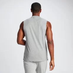 MP Originals Sporthemd Voor Heren Met Diep Uitgesneden Armsgaten - Stormgrijs Gemêleerd -Myprotein 14251600 6155064139044435