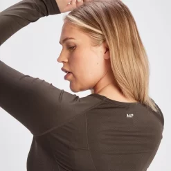 MP Women's Shape Seamless Long Sleeve Crop Top - Coffee -Myprotein 14288903 4635068762694103