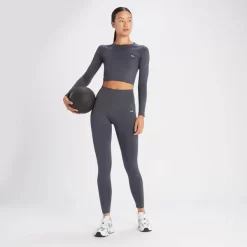 MP Women's Shape Seamless Long Sleeve Crop Top - Graphite 10 MP Women's Shape Seamless Long Sleeve Crop Top - Graphite -Myprotein 14288935 1205068763851980