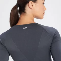 MP Women's Shape Seamless Long Sleeve Crop Top - Graphite 12 MP Women's Shape Seamless Long Sleeve Crop Top - Graphite -Myprotein 14288935 1355068763971320