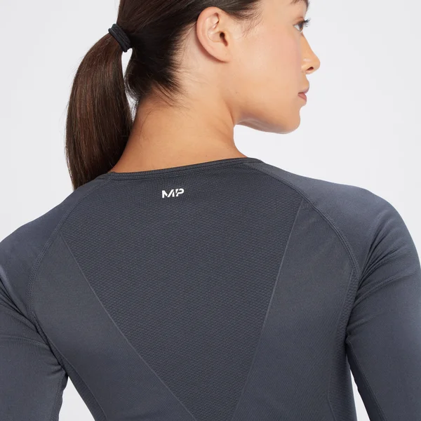 MP Women's Shape Seamless Long Sleeve Crop Top - Graphite 7 MP Women's Shape Seamless Long Sleeve Crop Top - Graphite - Afbeelding 5