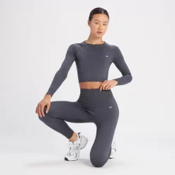MP Women's Shape Seamless Long Sleeve Crop Top - Graphite 13 MP Women's Shape Seamless Long Sleeve Crop Top - Graphite -Myprotein 14288935 7675068764044715
